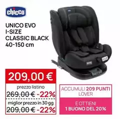 Chicco - Unico Evo I-Size Classic Black