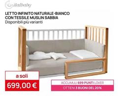 Letto Infinito Naturale-bianco Con Tessile Muslin SABBIA