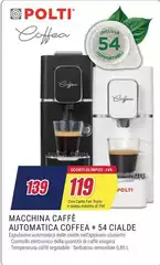 Polti - Macchina Caffè Automatica Coffee + 54 Cialde
