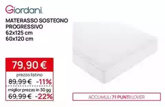 Giordani - Materasso Sostegno Progressivo Giordani - Materasso Sostegno Progressivo