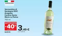 Cantina santa maria la palma - Vermentino Di Sardegna DOC Aragosta