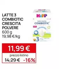 Hipp - Latte 3 Combiotic Crescita Polvere
