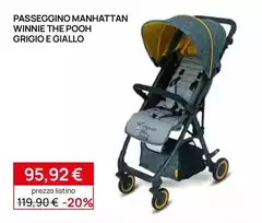 Passeggino Winnie The Pooh Grigio E Giallo Passeggino Winnie The Pooh Grigio E Giallo