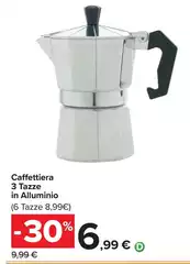 Caffettiera 3 Tazze In Alluminio