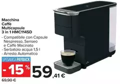 De Longhi - Macchina Caffè Multicapsule 3 In 1 HMC1145D