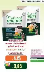 Natural Trainer - No Grain Cat Kitten-Sterilizzati