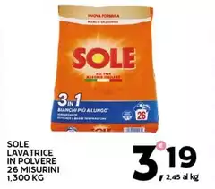 Sole - Lavatrice In Polvere 26 Misurini
