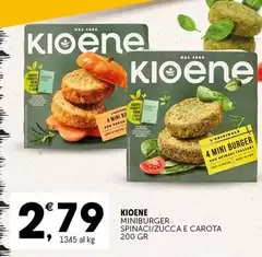 Kioene - Miniburger Spinaci/Zucca E Carota