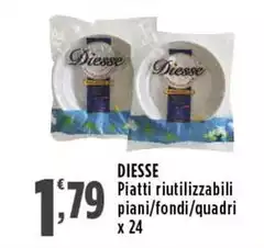 Diesse - Piatti Riutilizzabili Piani/Fondi/Quadri