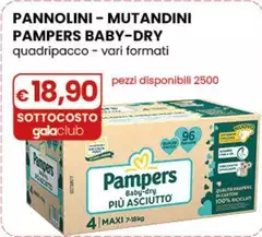Pampers - Pannolini-Mutandini Baby-Dry Quadripacco-Vari Formati