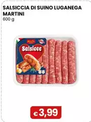 Martini - Salsiccia Di Suino Luganega 600 G Martini - Salsiccia Di Suino Luganega 600 G