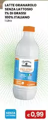 Granarolo - Latte Senza Lattosio 1% Di Grassi 100% Italiano 1 Litro