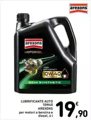 Arexons - Lubrificante Auto 10W40 Arexons - Lubrificante Auto 10W40