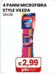 Vileda - 4 Panni Microfibra Style 36x38