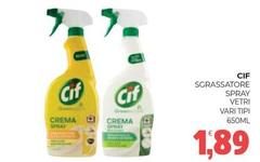 Cif - Sgrassatore Spray Vetri