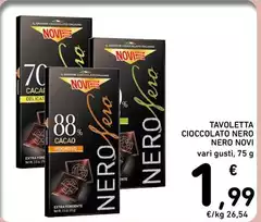 Novi - Tavoletta Cioccolato Nero