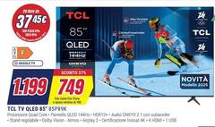 TCL - Tv Qled 85" 85p9k