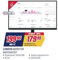 Lenovo - Monitor 66fcgac2it