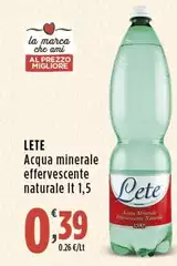 Lete - Acqua Minerale Effervescente Naturale Lete - Acqua Minerale Effervescente Naturale