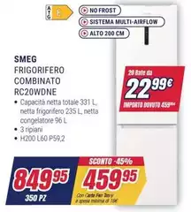 Smeg - Frigorifero Combinato RC20WDNE