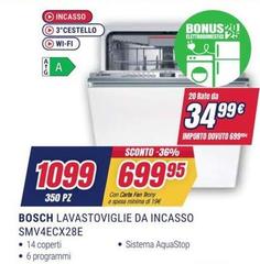 Bosch - Serie 4 SMV4ECX28E lavastoviglie A scomparsa totale 14 coperti D