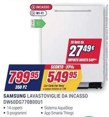 Samsung - Lavastoviglie Da Incasso DW60DG770B00U 1