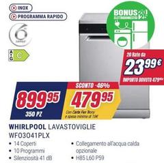 Whirlpool - WFO3041PLX  Lavastoviglie