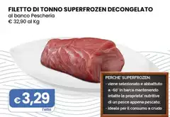 Filetto Di Tonno Superfrozen Decongelato