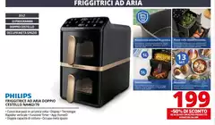 Philips - Friggitrice Ad Aria Doppio Cestello NA462/70