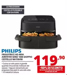Philips - Friggitrice Ad Aria Airfryer Serie 1000 Doppio Cestello NA150/00