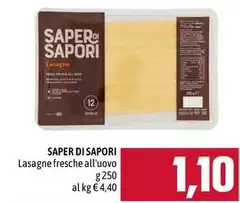 Saper di sapori - Lasagne Fresche All'Uovo