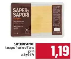 Saper di sapori - Lasagne Fresche All'Uovo