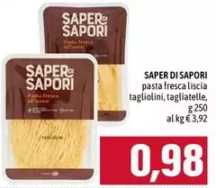 Saper di sapori - Pasta Fresca Liscia Tagliolini