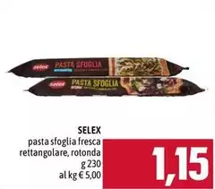 Selex - Pasta Sfoglia Fresca Rettangolare, Rotonda