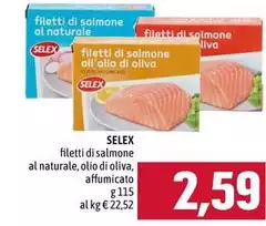 Selex - Filetti Di Salmone Al Naturale, Olio Di Oliva, Affumicato