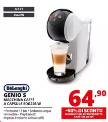 De Longhi - Genio S Macchina Caffe A Capsule EDG226.W