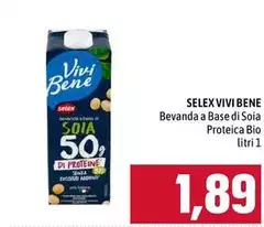 Selex - Vivi Bene Bevanda A Base Di Soia Proteica Bio Selex - Vivi Bene Bevanda A Base Di Soia Proteica Bio