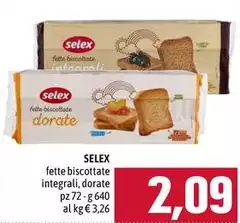 Selex - Fette Biscottate Integrali Selex - Fette Biscottate Integrali
