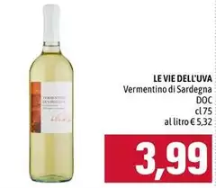 Le vie dell'uva - Vermentino Di Sardegna DOC Le vie dell'uva - Vermentino Di Sardegna DOC