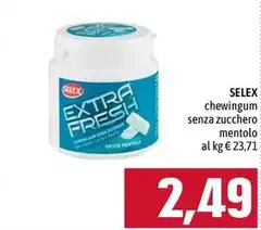 Selex - Chewingum Senza Zucchero Mentolo