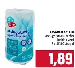 Selex - Asciugatutto Superfici Lucide E Vetri Casa Bella Selex - Asciugatutto Superfici Lucide E Vetri Casa Bella