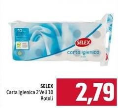 Selex - Carta Igienica 2 Veli 10 Rotoli
