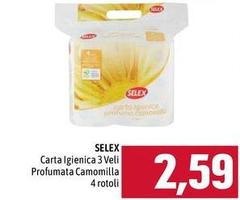 Selex - Carta Igienica 3 Veli Profumata Camomilla