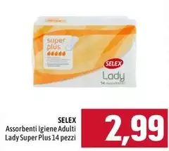 Selex - Assorbenti Igiene Adulti Lady Super Plus Selex - Assorbenti Igiene Adulti Lady Super Plus