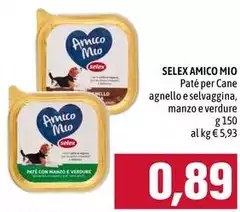 Selex - Pate Per Cane Agnello E Selvaggina, Manzo E Verdure