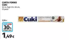 Cuki - Carta Forno
