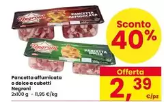 Negroni - Pancetta Affumicata O Dolce A Cubetti Negroni - Pancetta Affumicata O Dolce A Cubetti