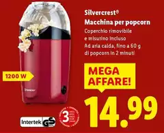 Silvercrest - Macchina Per Popcorn Silvercrest - Macchina Per Popcorn
