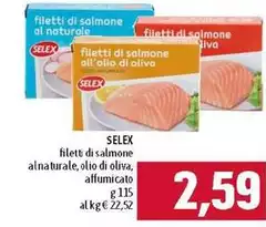 Selex - Filetti Di Salmone Alnaturale, Olio Di Oliva, Affumicato