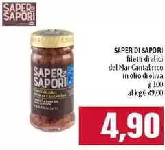 Saper di sapori - Filetti Di Alici Del Mar Cantabrico In Olio Di Oliva Saper di sapori - Filetti Di Alici Del Mar Cantabrico In Olio Di Oliva